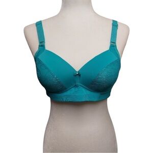 Rose Intimates Aqua Green Bra, 36B